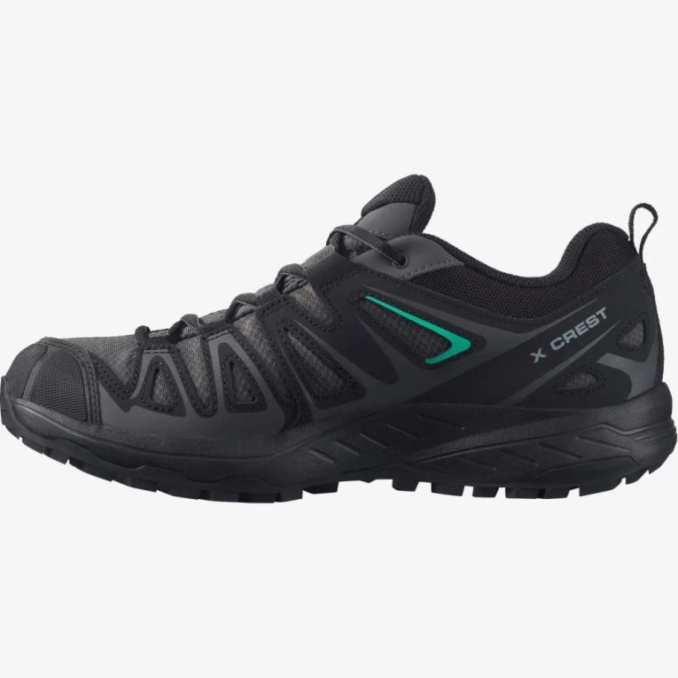 Black Salomon X Crest GTX Women's Hiking Shoes | PH 34876Y